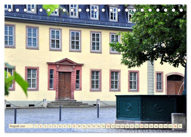 Produktbild: Weimar - Dichterstadt (Tischkalender 2026 DIN A5 quer), CALVENDO Monatskalender