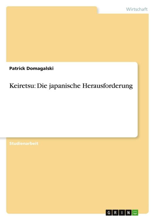 Produktbild: Keiretsu: Die japanische Herausforderung