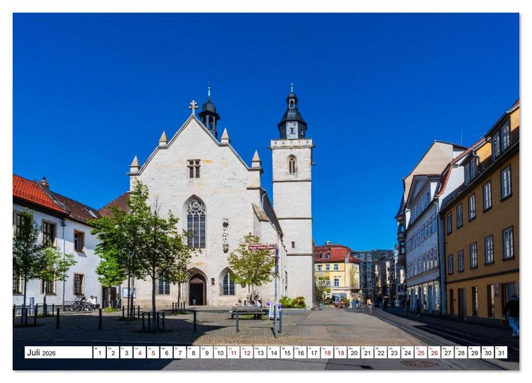 Produktbild: Romantisches Erfurt - Bilder einer Stadt voller Geschichte (hochwertiger Premium Wandkalender 2026 DIN A2 quer), Kunstdruck in Hochglanz