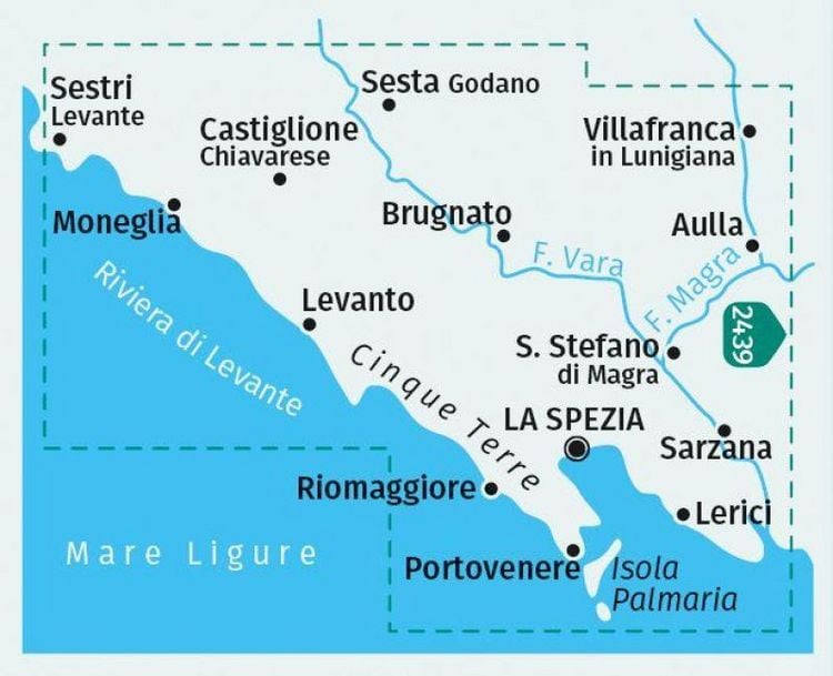 Produktbild: KOMPASS Wanderkarte 2450 Cinque Terre 1:35.000