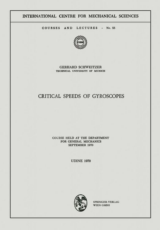 Produktbild: Critical Speeds of Gyroscopes