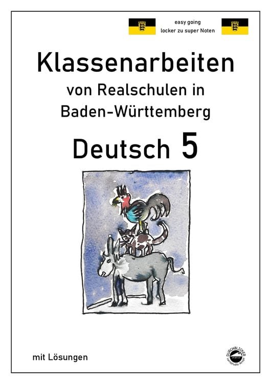 Produktbild: Deutsch 5, Klassenarbeiten von Realschulen aus Baden-W&uuml;rttemberg mit L&ouml;sungen