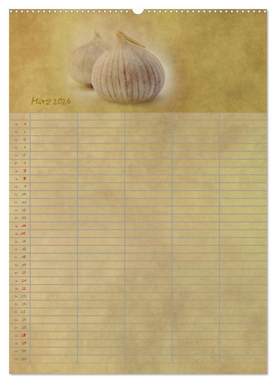 Produktbild: Familienplaner f&uuml;r die K&uuml;che. (hochwertiger Premium Wandkalender 2026 DIN A2 hoch), Kunstdruck in Hochglanz