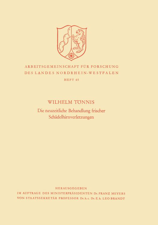 Produktbild: Die neuzeitliche Behandlung frischer Sch&auml;delhirnverletzungen