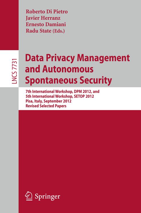Produktbild: Data Privacy Management and Autonomous Spontaneous Security