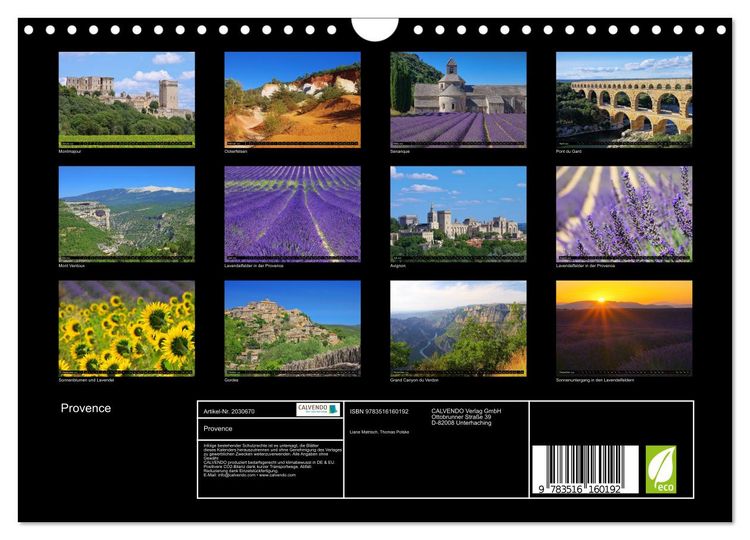 Produktbild: Provence (Wandkalender 2026 DIN A4 quer), CALVENDO Monatskalender