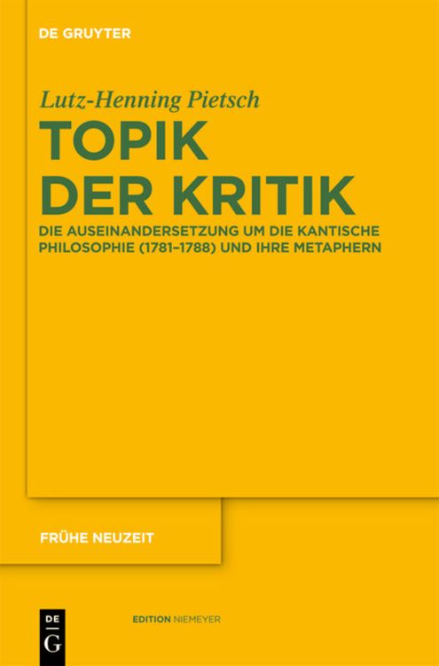 Produktbild: Topik der Kritik