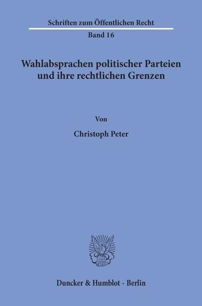 Produktbild: Wahlabsprachen politischer Parteien und ihre rechtlichen Grenzen.