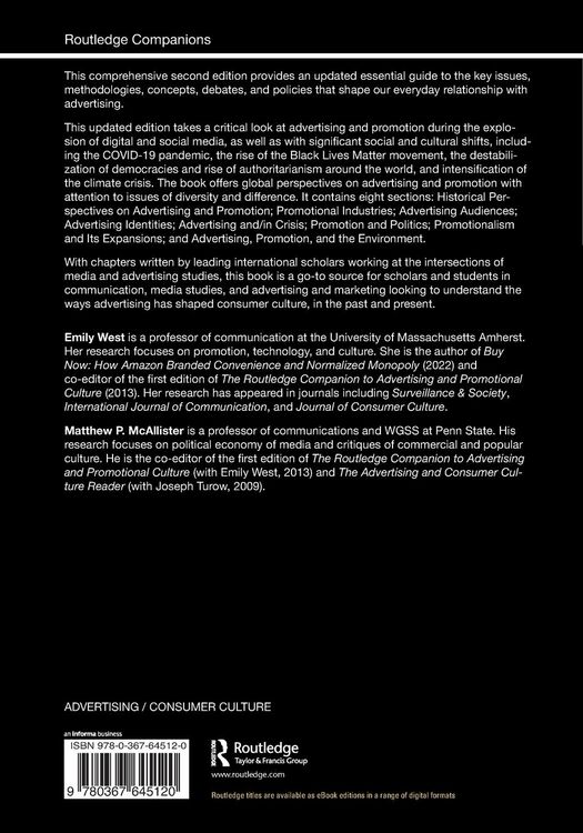 Produktbild: The Routledge Companion to Advertising and Promotional Culture