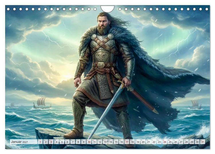 Produktbild: Beowulf &ndash; Die Saga des Drachenbezwingers (Wandkalender 2027 DIN A4 quer), CALVENDO Monatskalender