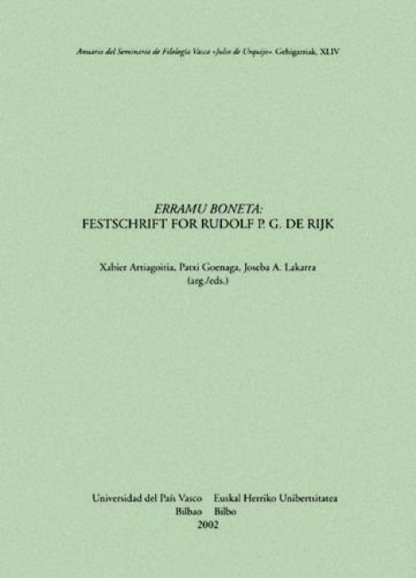 Produktbild: Erramu boneta : festschrift for Rudolf P.G. de Rijk