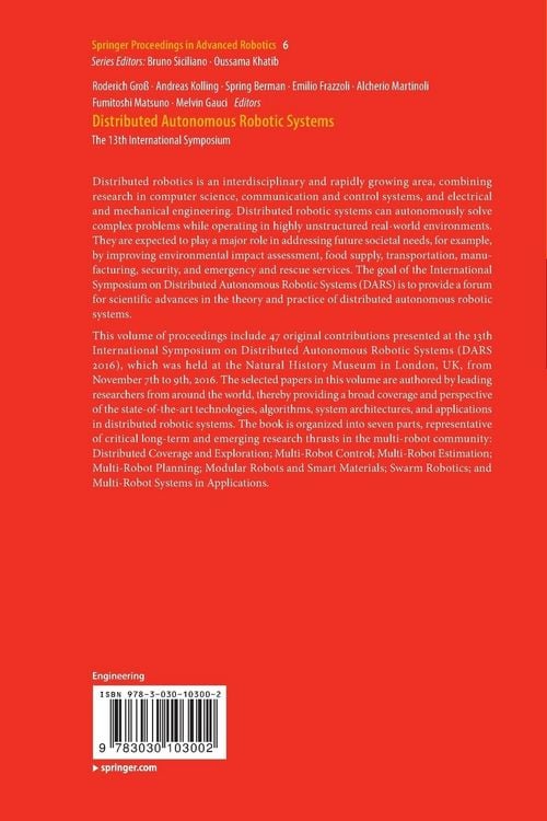 Produktbild: Distributed Autonomous Robotic Systems