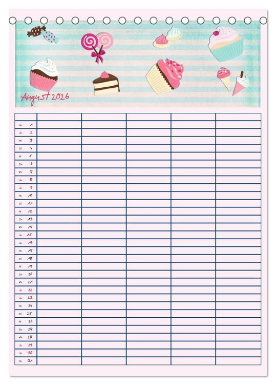 Produktbild: Unser buntes Familienleben (Tischkalender 2026 DIN A5 hoch), CALVENDO Monatskalender