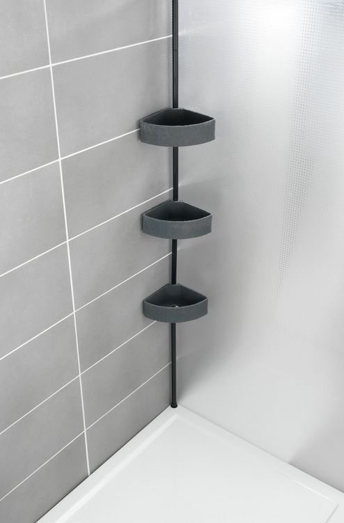 Produktbild: Teleskop-Eckregal Mod. Villata, mit 3 K&ouml;rben aus hochwertigem Polyresin