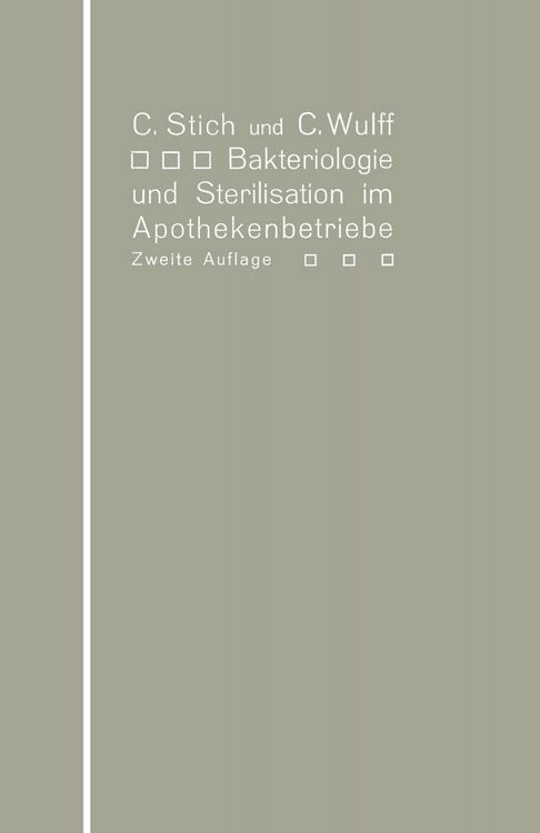 Produktbild: Bakteriologie und Sterilisation im Apothekenbetriebe