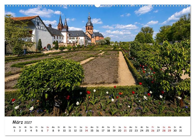 Produktbild: Rund um das Benediktinerkloster Seligenstadt (Wandkalender 2027 DIN A2 quer), CALVENDO Monatskalender
