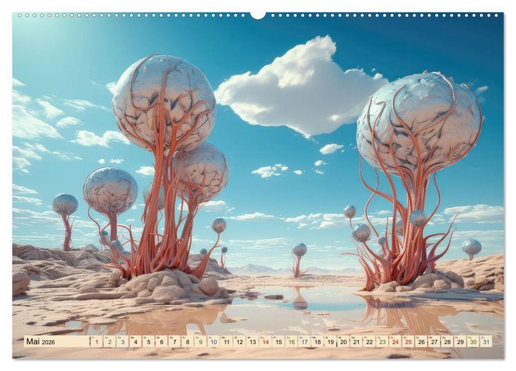 Produktbild: Surrealismus trifft W&uuml;ste (Wandkalender 2026 DIN A2 quer), CALVENDO Monatskalender