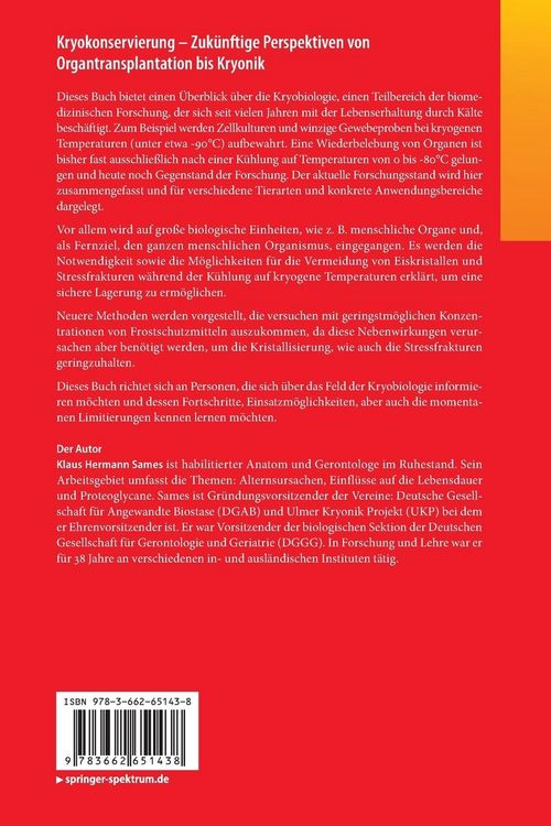 Produktbild: Kryokonservierung - Zukünftige Perspektiven von Organtransplantation bis Kryonik