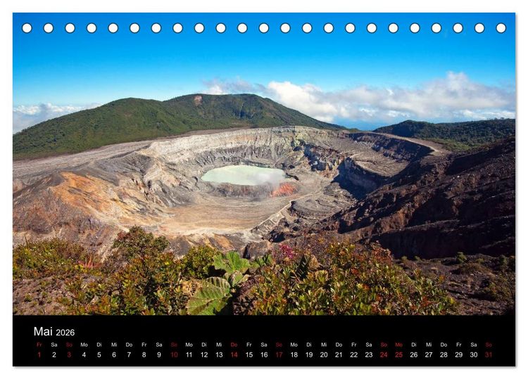 Produktbild: Costa Rica - Regenwald und Vulkane (Tischkalender 2026 DIN A5 quer), CALVENDO Monatskalender