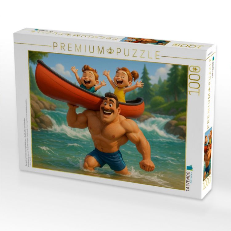 Produktbild: CALVENDO Puzzle Das geht schneller und ungef&auml;hrlicher - Bodybuilder Familienleben | 1000 Teile Lege-Gr&ouml;&szlig;e 64x48cm Foto-Puzzle f&uuml;r gl&uuml;ckliche Stunden