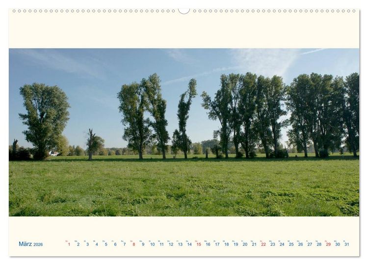 Produktbild: Am Rhein - Urdenbacher K&auml;mpe (hochwertiger Premium Wandkalender 2026 DIN A2 quer), Kunstdruck in Hochglanz