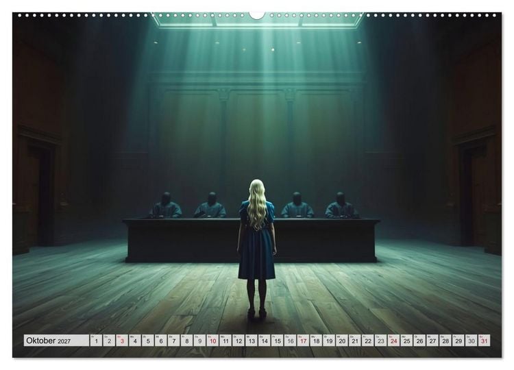 Produktbild: Alice &ndash; Eine Reise durch das Wunderland (hochwertiger Premium Wandkalender 2027 DIN A2 quer), Kunstdruck in Hochglanz