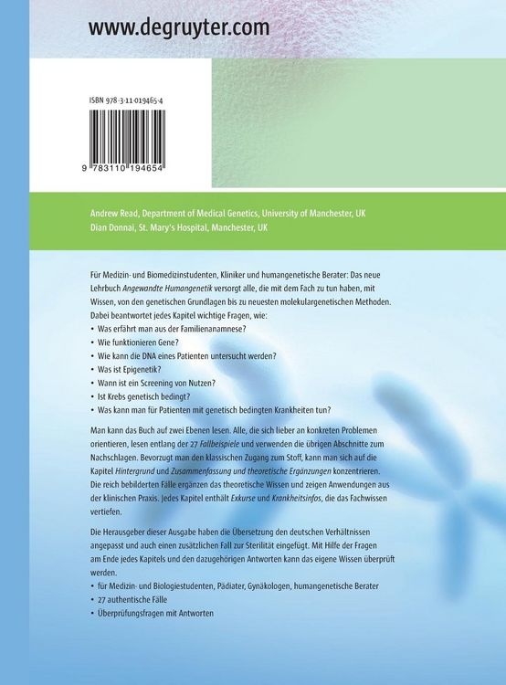 Produktbild: Angewandte Humangenetik
