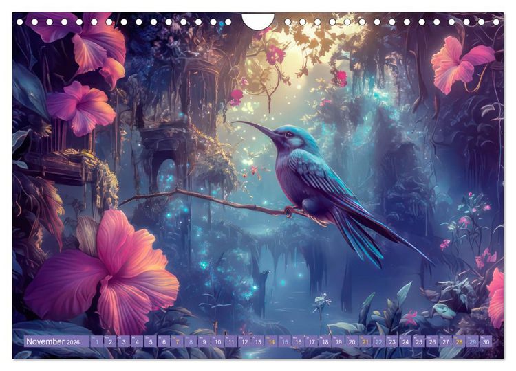 Produktbild: Art Nouveau trifft M&auml;rchenwelt (Wandkalender 2026 DIN A4 quer), CALVENDO Monatskalender