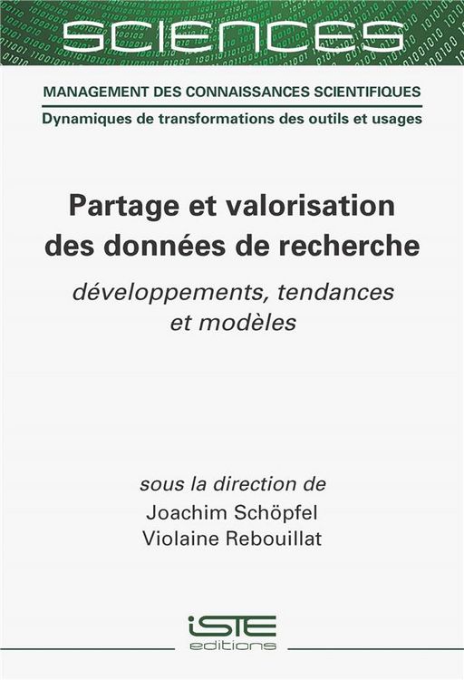 Produktbild: Sch&ouml;pfel, J: Partage et valorisation des donn&eacute;es de recherch