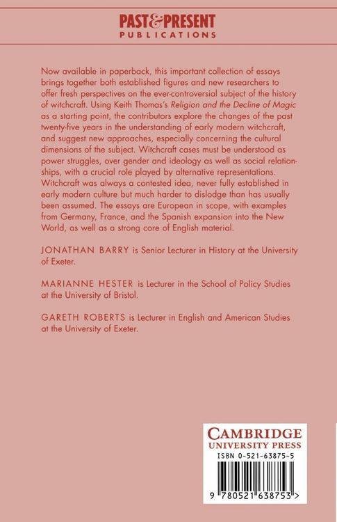 Produktbild: Witchcraft in Early Modern Europe