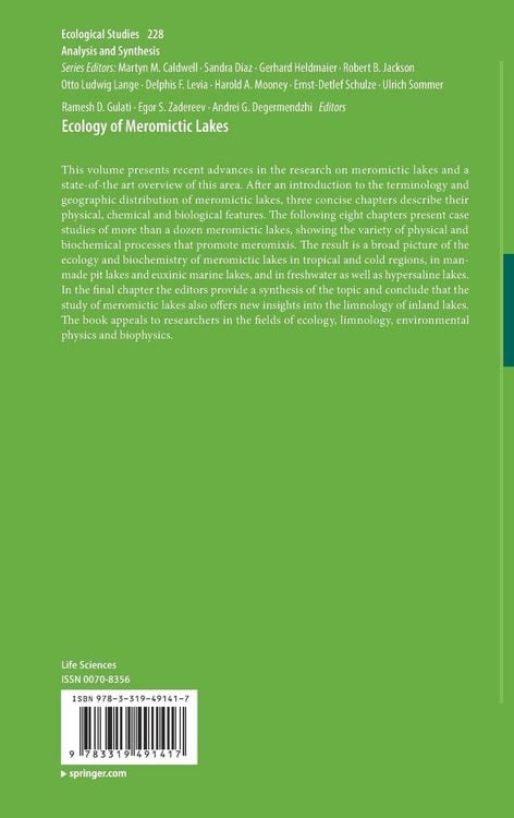 Produktbild: Ecology of Meromictic Lakes