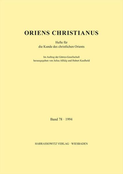Produktbild: Oriens Christianus 78 (1994)