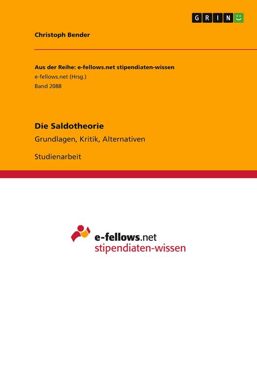 Produktbild: Die Saldotheorie