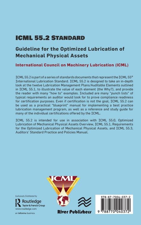 Produktbild: ICML 55.2 - Guideline for the Optimized Lubrication of Mechanical Physical Assets