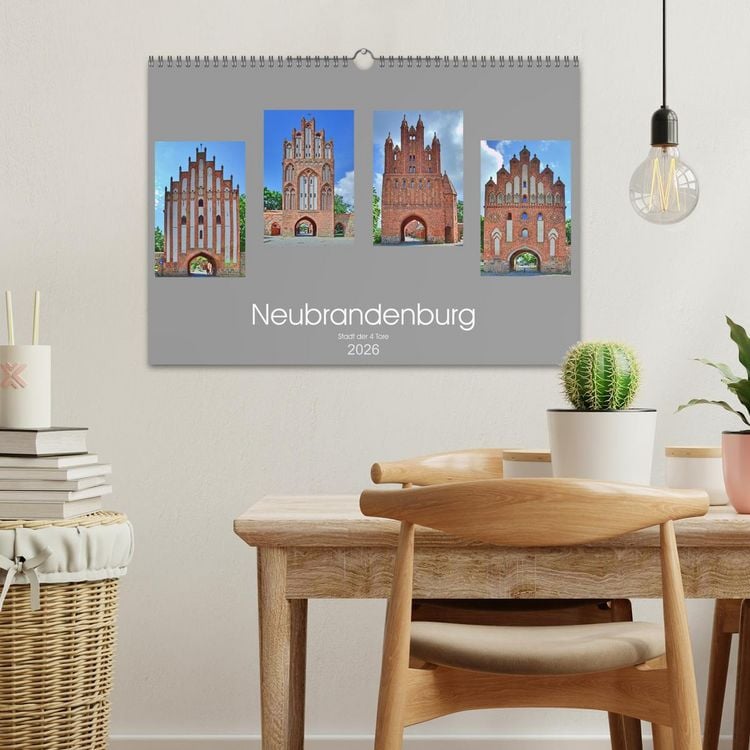 Produktbild: Neubrandenburg - Stadt der 4 T&uuml;rme (Wandkalender 2026 DIN A3 quer), CALVENDO Monatskalender