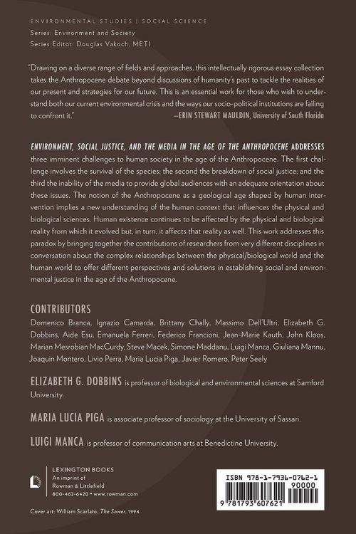 Produktbild: Environment, Social Justice, and the Media in the Age of the Anthropocene