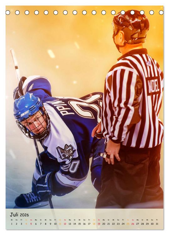 Produktbild: Eishockey Leidenschaft (Tischkalender 2026 DIN A5 hoch), CALVENDO Monatskalender