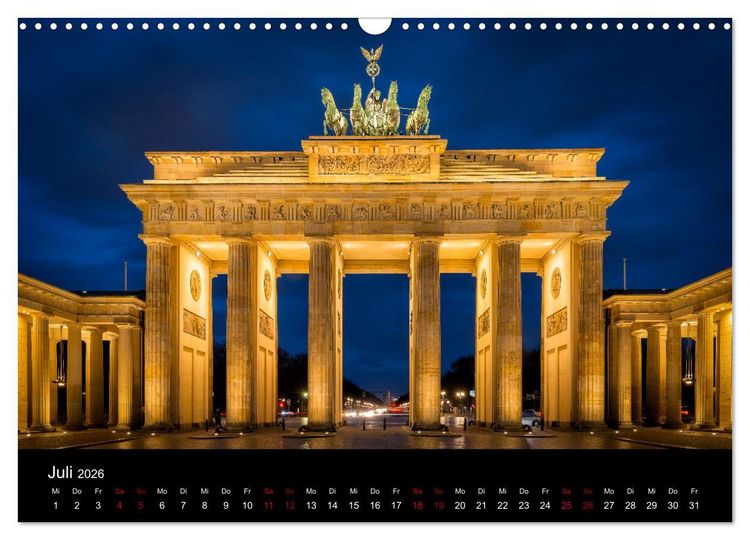 Produktbild: Eine Reise durch Berlin bei Nacht (Wandkalender 2026 DIN A3 quer), CALVENDO Monatskalender
