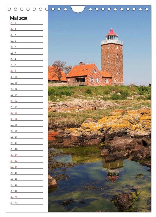 Produktbild: Leuchtt&uuml;rme in D&auml;nemark (Wandkalender 2026 DIN A4 hoch), CALVENDO Monatskalender