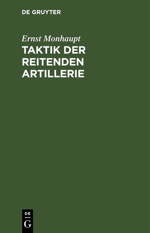 Produktbild: Taktik der reitenden Artillerie