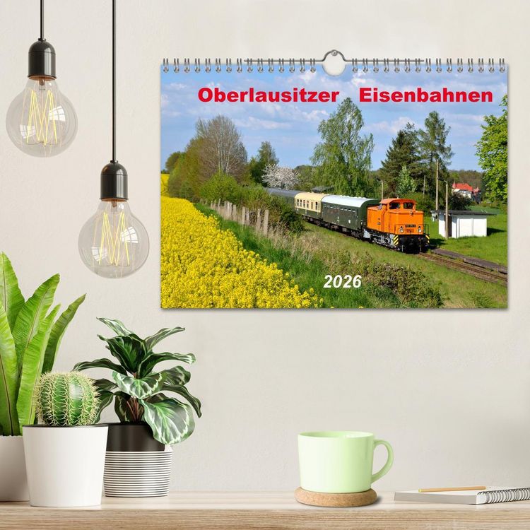 Produktbild: Oberlausitzer Eisenbahnen 2026 (Wandkalender 2026 DIN A4 quer), CALVENDO Monatskalender