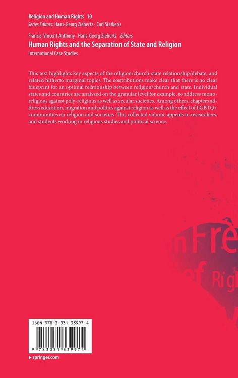 Produktbild: Human Rights and the Separation of State and Religion