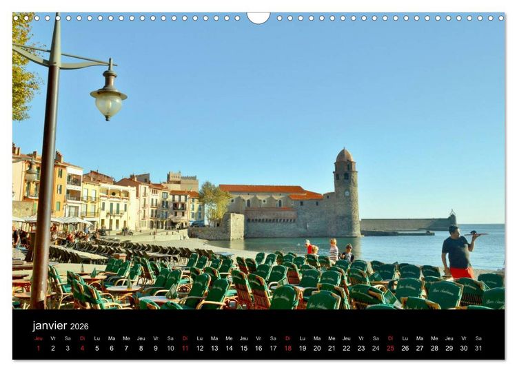 Produktbild: Un jour COLLIOURE (Calendrier mural 2026 DIN A3 vertical), CALVENDO calendrier mensuel