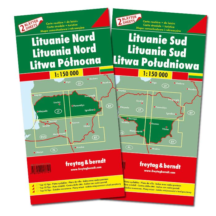 Produktbild: Freytag & berndt Stra&szlig;enkarte Litauen Set 1:150.000