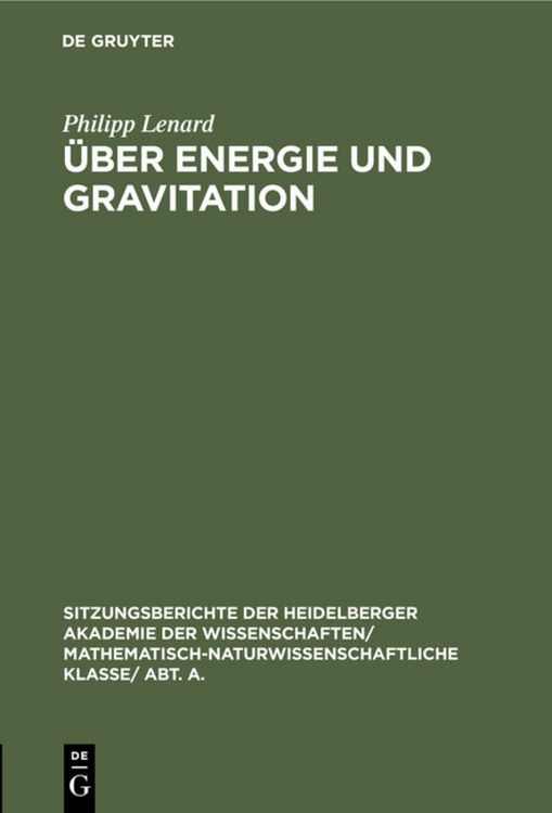 Produktbild: &Uuml;ber Energie und Gravitation