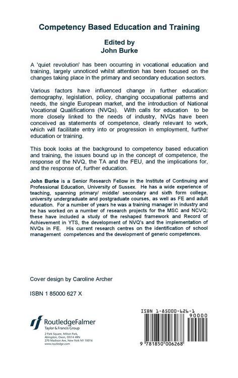 Produktbild: Competency Based Education And Training