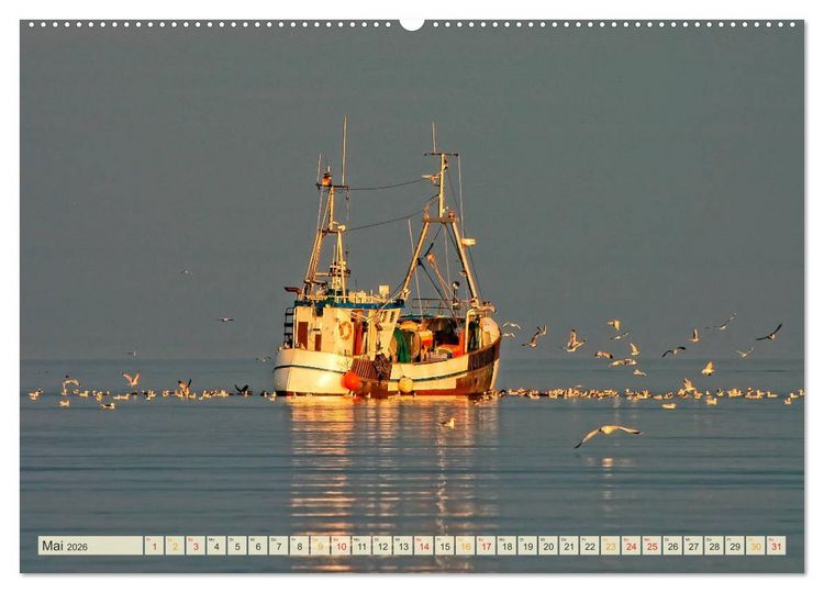 Produktbild: Maritime Augenblicke - Fischkutter (Wandkalender 2026 DIN A2 quer), CALVENDO Monatskalender