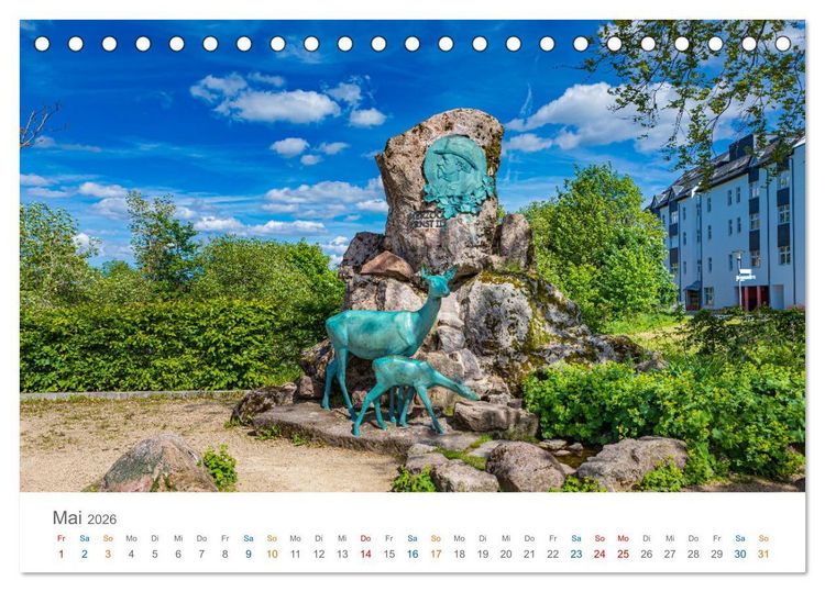 Produktbild: Oberhof - Urlaubsparadies am Rennsteig (Tischkalender 2026 DIN A5 quer), CALVENDO Monatskalender
