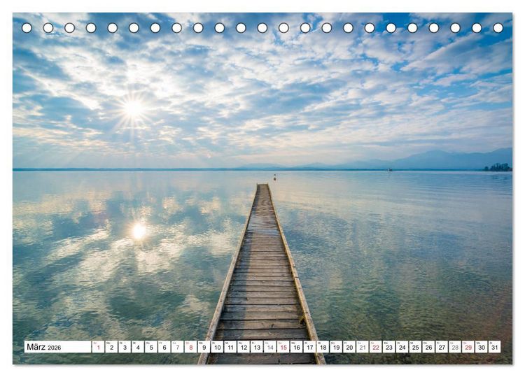 Produktbild: Der Chiemsee - Ansichten zum Tr&auml;umen (Tischkalender 2026 DIN A5 quer), CALVENDO Monatskalender