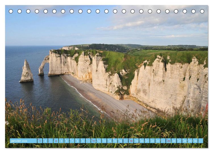 Produktbild: D&eacute;couvrez la Normandie (Calendrier de bureau 2026 DIN A5 vertical), CALVENDO calendrier mensuel
